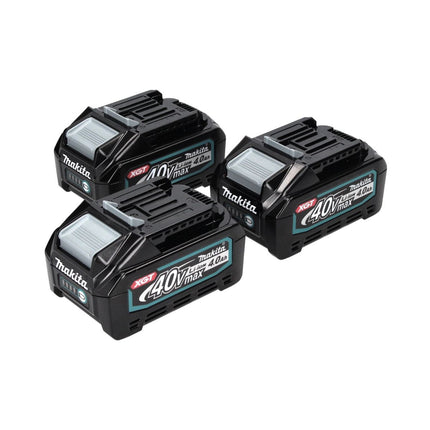 Makita Set de batteries: 3x Batteries BL4040 4,0 Ah 40V max. - XGT Li-Ion - Classe de protection IP64 - avec Indicateur LED (3x 191B26-6)