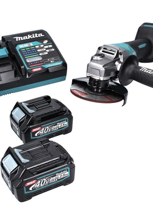 Makita GA 016 GD2 Akku Winkelschleifer 40 V max. 125 mm Brushless  XGT + 2x Akku 2,5 Ah + Ladegerät