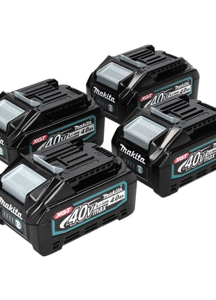 Makita Set de batteries: 4x BL4040 Batteries 4,0 Ah 40V max. - XGT Li-Ion - Classe de protection IP64 - avec Indicateur LED (4x 191B26-6)