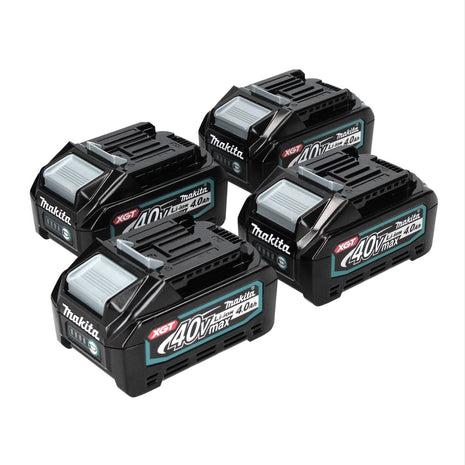 Set di batterie Makita 4x BL 4040 40 V max. 4,0 Ah XGT Li-Ion ( 4x 191B26-6 ) Classe di protezione IP64 con display LED