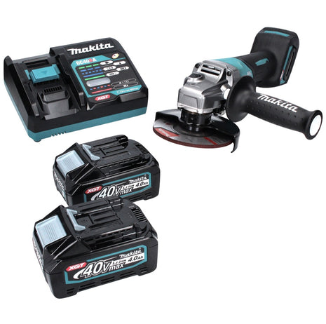 Makita GA 016 GM2 Akku Winkelschleifer 40 V max. 125 mm Brushless  XGT + 2x Akku 4,0 Ah + Ladegerät