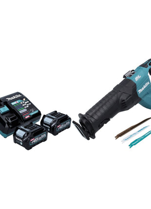 Makita JR 001 GD2 Scie recipro sans fil 40 V max. sans balais XGT + 2x Batteries 2,5 Ah + Chargeur + Lames de scie - sans coffret