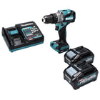 Makita HP 001 GM2 40 V maxi Perceuse-visseuse à percussion sans fil 140 Nm XGT Brushless + 2x Batteries 4,0 Ah + Chargeur