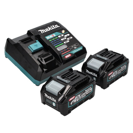 Makita HP 001 GM2 40 V maxi Perceuse-visseuse à percussion sans fil 140 Nm XGT Brushless + 2x Batteries 4,0 Ah + Chargeur