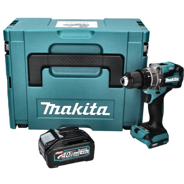 Perceuse à percussion sans fil Makita HP 001 GM101 40 V max. 140 Nm XGT Brushless + 1x batterie 4,0 Ah + Makpac - sans chargeur