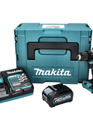 Perceuse à percussion sur batterie Makita HP 001 GM101 40 V max. 140 Nm XGT Brushless + 1x batterie 4,0 Ah + chargeur + Makpac