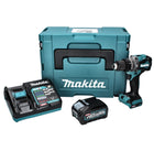 Perceuse à percussion sur batterie Makita HP 001 GM101 40 V max. 140 Nm XGT Brushless + 1x batterie 4,0 Ah + chargeur + Makpac