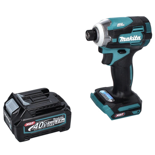 Makita TD001GD1 Visseuse à percusion sans fil 220Nm 40V 1/4" XGT Brushless + 1x Batterie 2,5Ah - sans chargeur