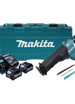 Scie alternative à batterie Makita JR 001 GD201 40 V max. Scie sabre sans balais XGT + 2x batteries 2,5 Ah + chargeur + mallette