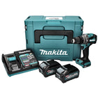 Perceuse à percussion sur batterie Makita HP 001 GM201 40 V max. 140 Nm XGT Brushless + 2x batterie 4,0 Ah + chargeur + Makpac