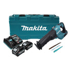 Makita JR 001 GM201 Scie sabre sans fil 40 V max. + 2x Batteries 4,0 Ah + Chargeur + Coffret de transport