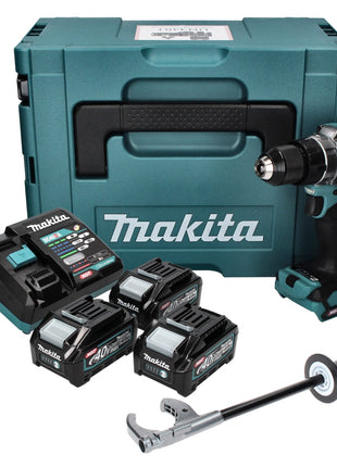 Taladro atornillador inalámbrico Makita DF 001 GM301 40 V máx. 140 Nm XGT Brushless + 3x baterías 4,0 Ah + cargador + Makpac