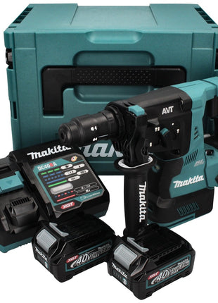 Makita HR 004 GD201 marteau combiné à batterie 40 V max. 2,8 J SDS plus XGT Brushless + 2x batterie 2,5 Ah + chargeur + Makpac