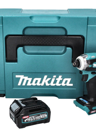 Makita TD001GD101 Visseuse à percusion sans fil 220Nm 40V 1/4" XGT Brushless + 1x Batterie 2,5Ah + Coffret Makpac - sans chargeur