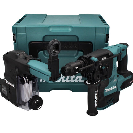 Makita HR 004 GZ01 marteau combiné à batterie 40 V max. 2,8 J SDS plus XGT Brushless + aspiration de poussière DX 14 + Makpac - sans batterie, sans chargeur