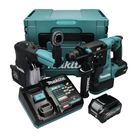 Makita HR 003 GD101 marteau combiné à batterie 40 V max. 2,8 J SDS plus brushless + 1x batterie 2,5 Ah + chargeur + aspiration DX12 + Makpac