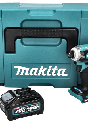 Makita TD 001 GM101 clé à chocs sans fil 40 V 220 Nm 1/4" XGT Brushless + 1x batterie 4,0 Ah + Makpac - sans chargeur