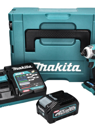 Makita TD 001 GM101 Llave de impacto inalámbrica 40 V 220 Nm 1/4" XGT Brushless + 1x batería 4,0 Ah + Makpac + cargador