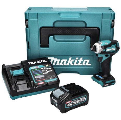 Makita TD001GM101 Visseuse à percusion sans fil 220Nm 40V 1/4" XGT Brushless + 1x Batterie 4,0Ah + Chargeur + Coffret Makpac