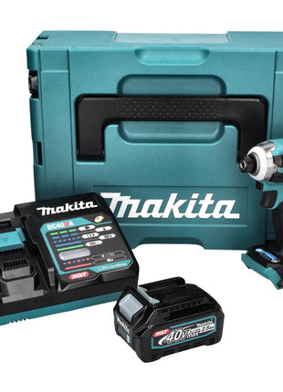 Makita TD 001 GD101 Llave de impacto inalámbrica 40 V 220 Nm 1/4" XGT Brushless + 1x batería 2,5 Ah + Makpac + cargador