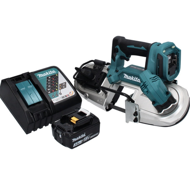 Makita DPB 183 RF1 Scie à ruban sans fil 18 V 66 mm brushless + 1x Batterie 3,0 Ah + Chargeur