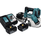 Makita DPB 183 RF Scie à ruban sans fil 18 V 66 mm brushless + 2x Batteries 3,0 Ah + Chargeur