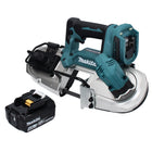 Makita DPB 183 M1 Scie à ruban sans fil 18 V 66 mm brushless + 1x Batterie 4.0 Ah - sans chargeur