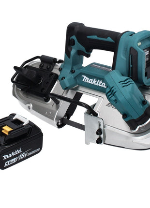 Makita DPB 183 T1 Scie à ruban sans fil 18 V 66 mm brushless + 1x Batterie 5.0 Ah - sans chargeur