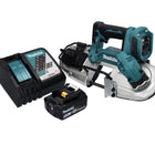 Makita DPB 183 RT1 Scie à ruban sans fil 18 V 66 mm Brushless + 1x Batterie 5,0 Ah + Chargeur