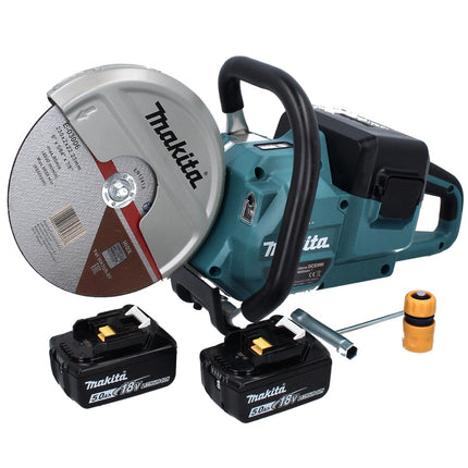 Makita DCE 090 T2X1 meuleuse à tronçonner sur batterie 36 V (2x 18 V) 230 mm sans balais + 2x batterie 5,0 Ah - sans chargeur