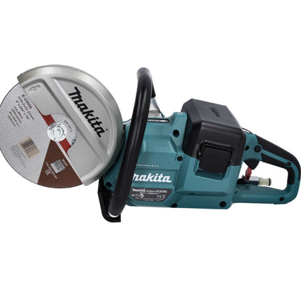 Makita DCE 090 PT2X1 tronçonneuse à batterie 36 V (2x 18 V) 230 mm sans balais + 2x batterie 5,0 Ah + double chargeur