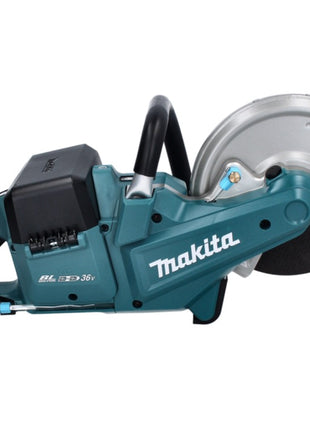 Makita DCE 090 PG2X1 amoladora de corte a batería 36 V (2x 18 V) 230 mm sin escobillas + 2x batería 6,0 Ah + cargador doble