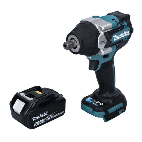 Makita DTW 701 T1 Llave de impacto a batería 18 V 700 Nm 1/2" XPT Brushless + 1x batería 5,0 Ah - sin cargador