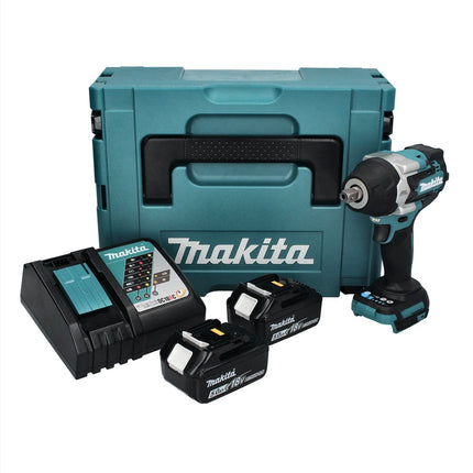 Makita DTW 701 RTJ Boulonneuse à chocs 18 V 700 Nm 1/2" XPT Brushless + 2x Batteries 5.0 Ah + 1x Chargeur + Makpac