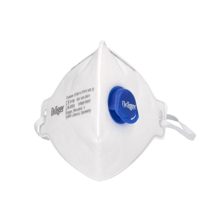 Dräger X-plore 1730 NR D V FFP3 Demi-masques de protection respiratoire jetables 10 pcs. Filtration des particules de taille universelle avec valve CoolMAX ( 3951088 )