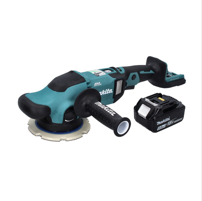 Ponceuse excentrique sans fil Makita DPO 600 T1 18 V 150 mm XPT Brushless + 1 batterie 5,0 Ah - sans chargeur