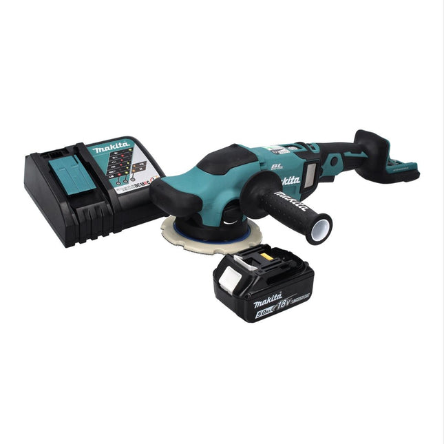 Makita DPO 600 RT1 Ponceuse excentrique sans fil 18 V 150 mm XPT Brushless + 1 batterie 5,0 Ah + chargeur