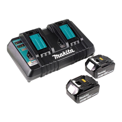Makita DUB 363 PM2V Souffleur / aspirateur de feuilles à batterie 36 V ( 2x 18 V ) Brushless + kit d'aspiration + 2x batterie 4,0 Ah + chargeur double