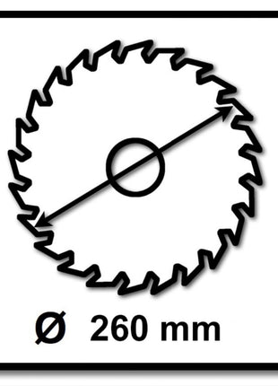 Makita CMSXF26080G SPECIALIZED EFFICUT Sägeblatt 260 x 30 x 1,65 mm 3 Stk. ( 3x B-67290 ) 80 Zähne für Holz