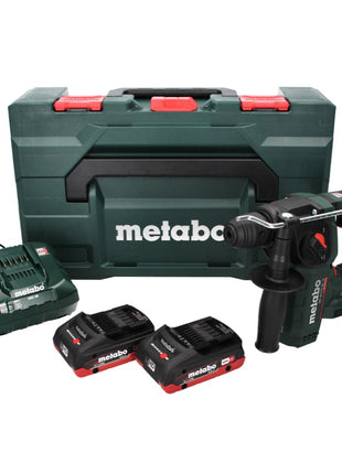 Metabo BH 18 LTX BL 16 Perceuse à percussion sans fil 18 V 1,3 J SDS-plus Brushless (600324800) + 2x Batteries 4,0 Ah + Chargeur + Coffret MetaBOX