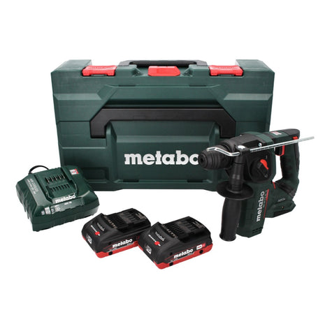 Taladro percutor a batería Metabo BH 18 LTX BL 16 18 V 1,3 J SDS-plus sin escobillas (600324800) + 2x batería 4,0 Ah + cargador + MetaBOX