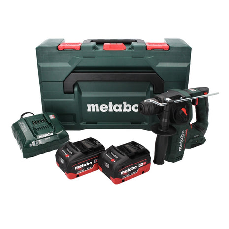 Metabo BH 18 LTX BL 16 Perceuse à percussion sans fil 18 V 1,3 J SDS-plus Brushless + 2x Batteries 5,5 Ah + Chargeur + Coffret MetaBOX