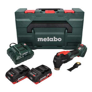 Metabo MT 18 LTX BL QSL Outil multifonction sans fil 18 V sans balais Starlock Plus + 2x Batteries 4,0 Ah + Chargeur + Coffret metaBOX