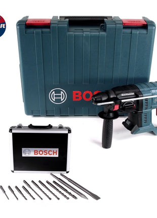 Bosch GBH 18V-20 Perceuse à percussion sans fil 18 V 1.7 J SDS-plus + Jeu de perceuses et burins 11 pièces.Certifié PGM + Mallette - sans accessoires