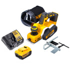 Raboteuse à batterie DeWalt DCP 580 M1 18 V 82 mm sans balais + sac de récupération de poussière DWV 9390 + 1x batterie 4,0 Ah + chargeur