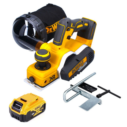 DeWalt DCP 580 N Rabot sans fil 18 V 82 mm brushless + Sac déchets DWV 9390 + 1x Batterie 5.0 Ah - sans chargeur