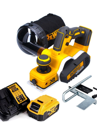 DeWalt DCP 580 P1 Raboteuse sans fil 18 V 82 mm brushless + Sac poussière DWV 9390 + 1x Batterie 5.0 Ah + Chargeur