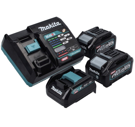 Makita Power Source Kit 40 V max. mit 2x BL 4040 Akku 4,0 Ah XGT + DC 40 RA Schnell Ladegerät XGT LXT + ADP10 Ladeadapter