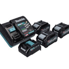 Makita Power Source Kit 40 V max. avec 3x BL 4040 batterie 4,0 Ah XGT + DC 40 RA chargeur rapide XGT LXT + adaptateur de charge ADP10