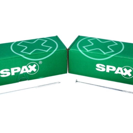 SPAX Set d'embouts T-STAR plus T30 - 6,4 x 25 mm, 5 pcs. + Vis à tête plate HI.FORCE 6,0 x 220 mm 50 pcs. (5000009182309) (0251010602205)